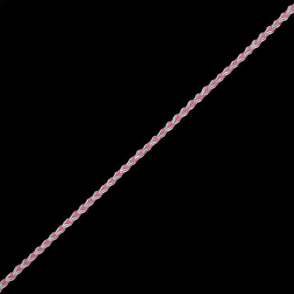 Light Pink and White Two-Tone Braided Trim - 0.25