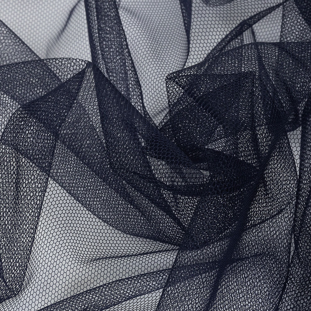 Soft Nylon Tulle - Midnight Navy - Leonardo Collection Folded