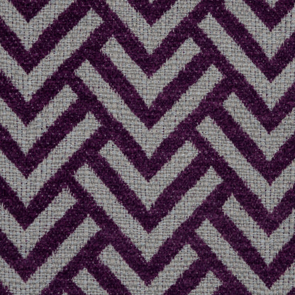 Royal Purple Chevron Upholstery Chenille - Detail