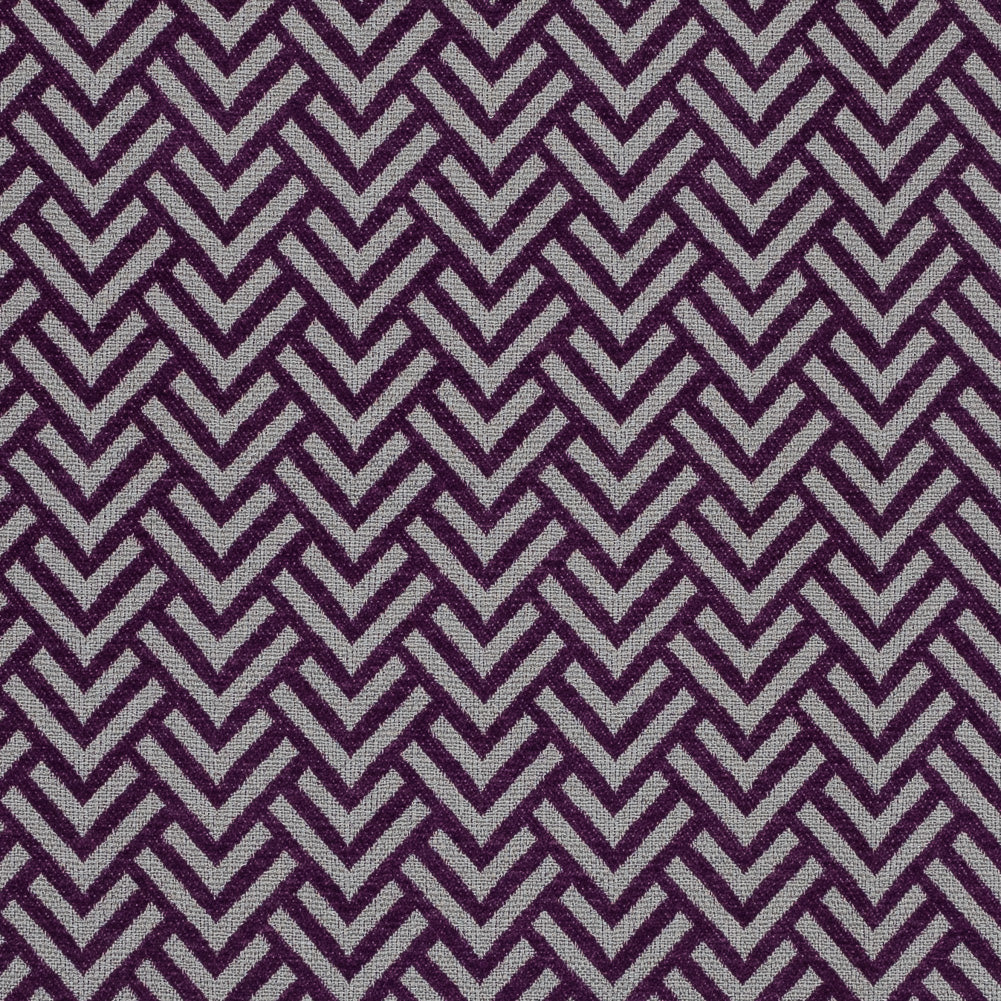 Royal Purple Chevron Upholstery Chenille