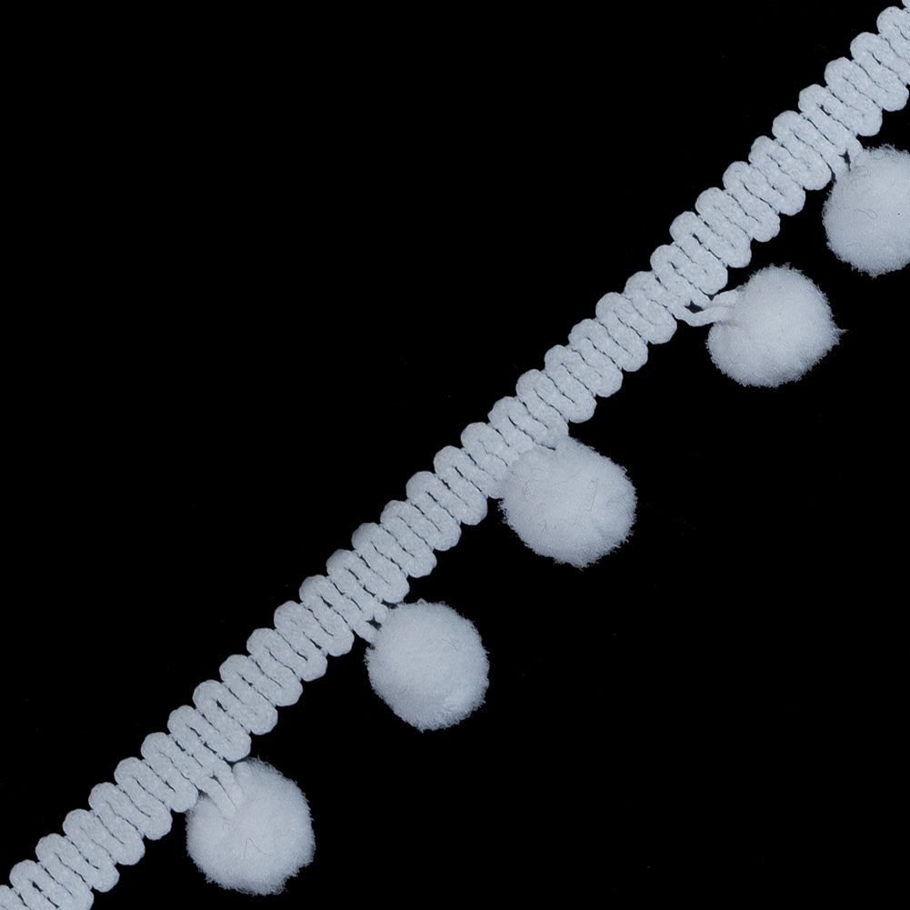 White Pom Pom Trim Detail