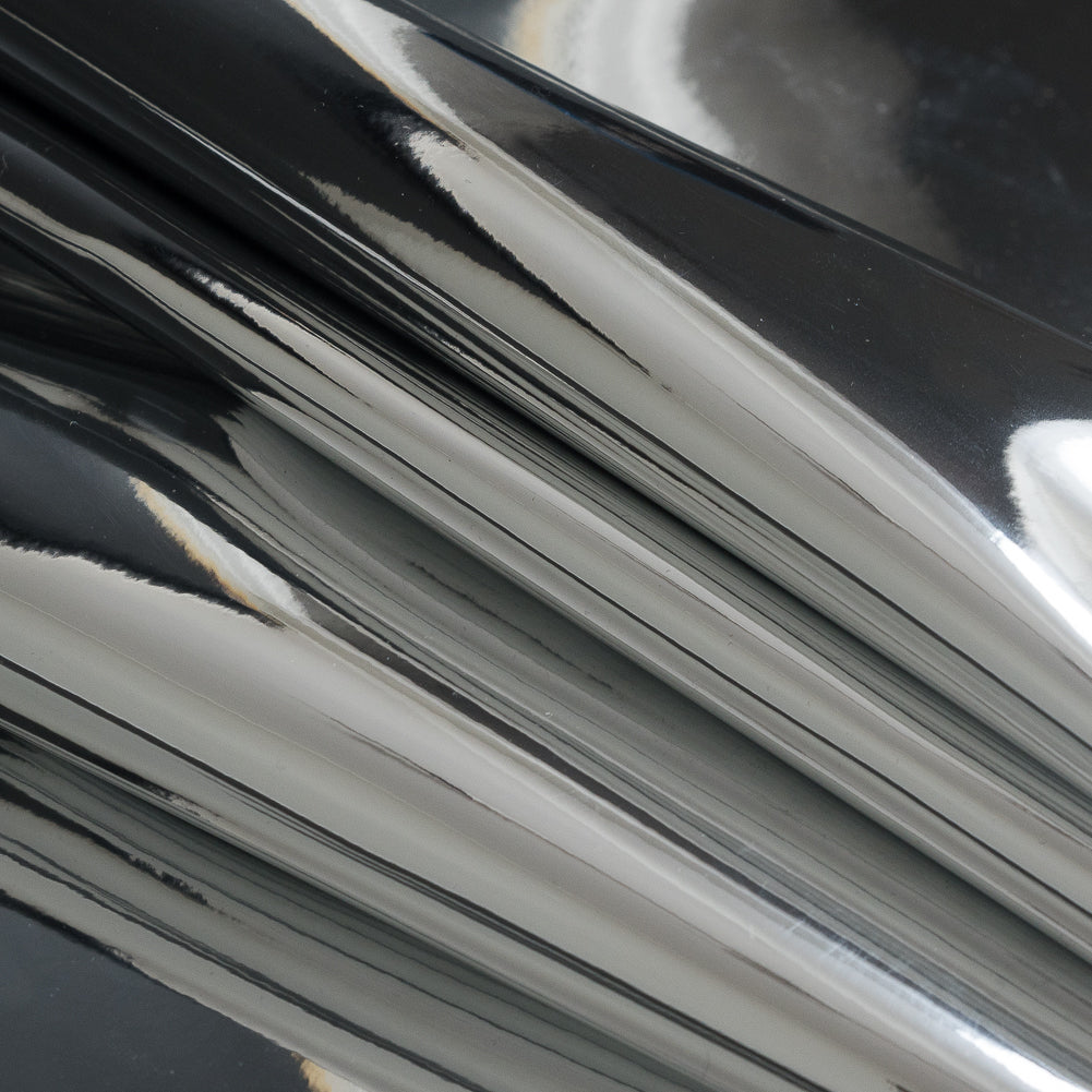 Silver Mirror Upholstery Vinyl - Folded