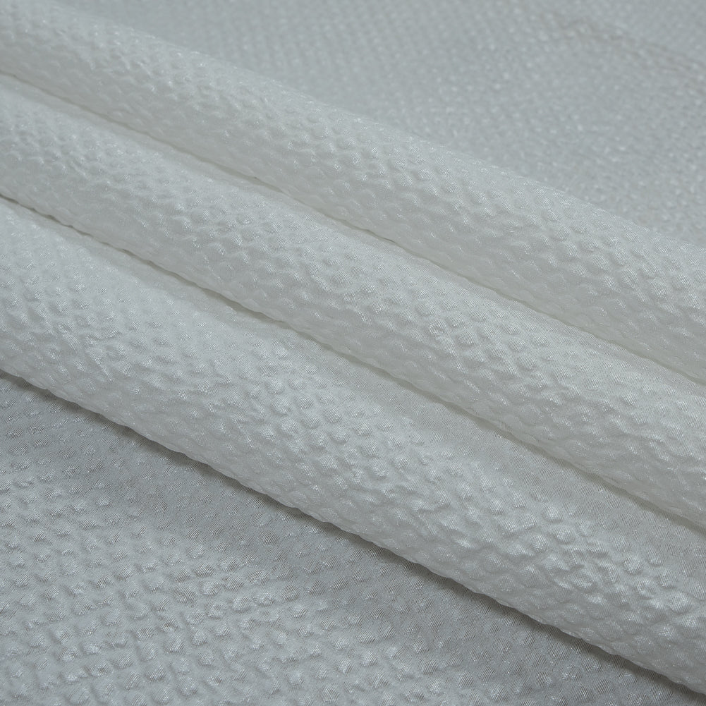 Marylin Metallic White Diamond Quilted Brocade Folded