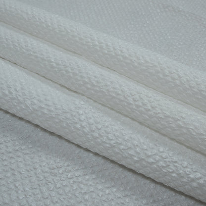 Marylin Metallic White Diamond Quilted Brocade Folded