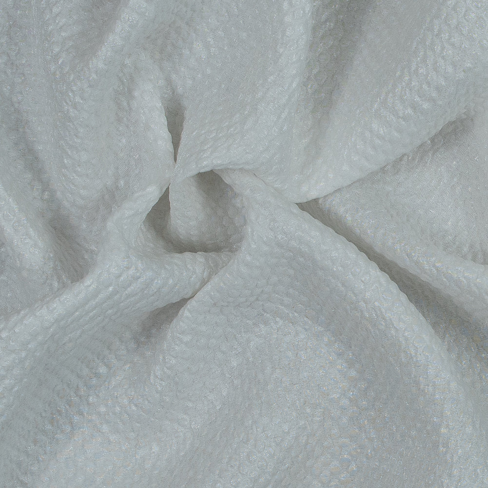 Marylin Metallic White Diamond Quilted Brocade