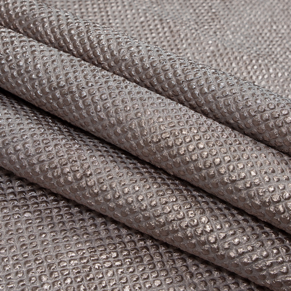 Marylin Metallic Pink Diamond Quilted Brocade Folded