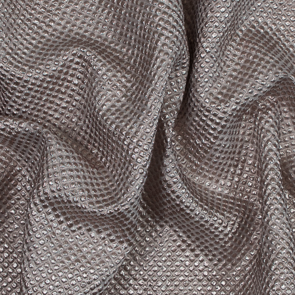 Marylin Metallic Pink Diamond Quilted Brocade