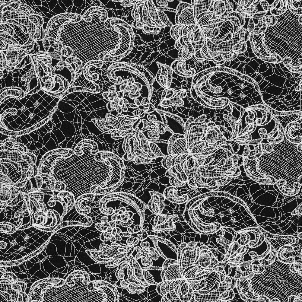 White Couture Floral Lace