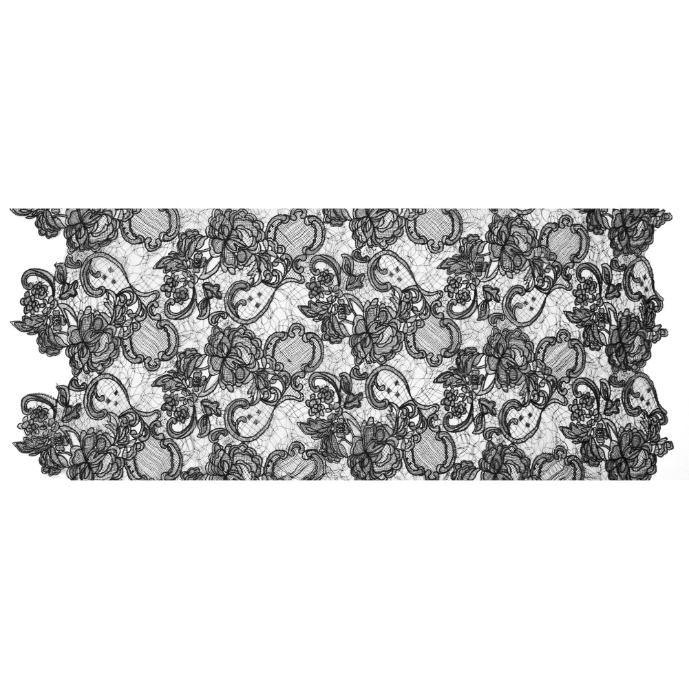 Black Couture Floral Lace - Folded