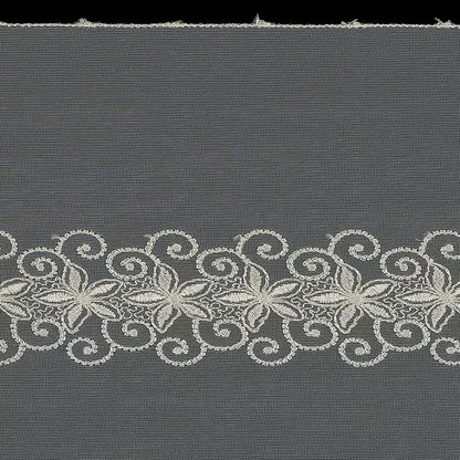 Off-White Floral Embroidered Mesh Trim Detail