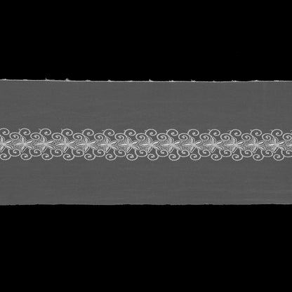 White Floral Embroidered Mesh Trim