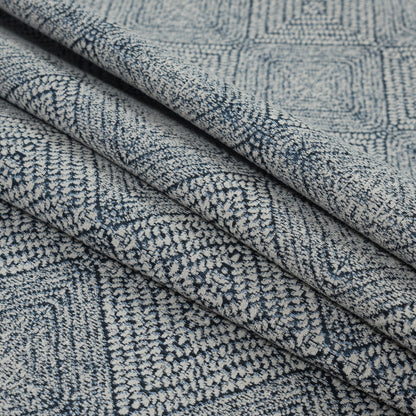 Night Swim Diamond Patterned Upholstery Chenille - Folded