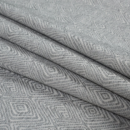 Oyster Diamond Patterned Upholstery Chenille - Folded