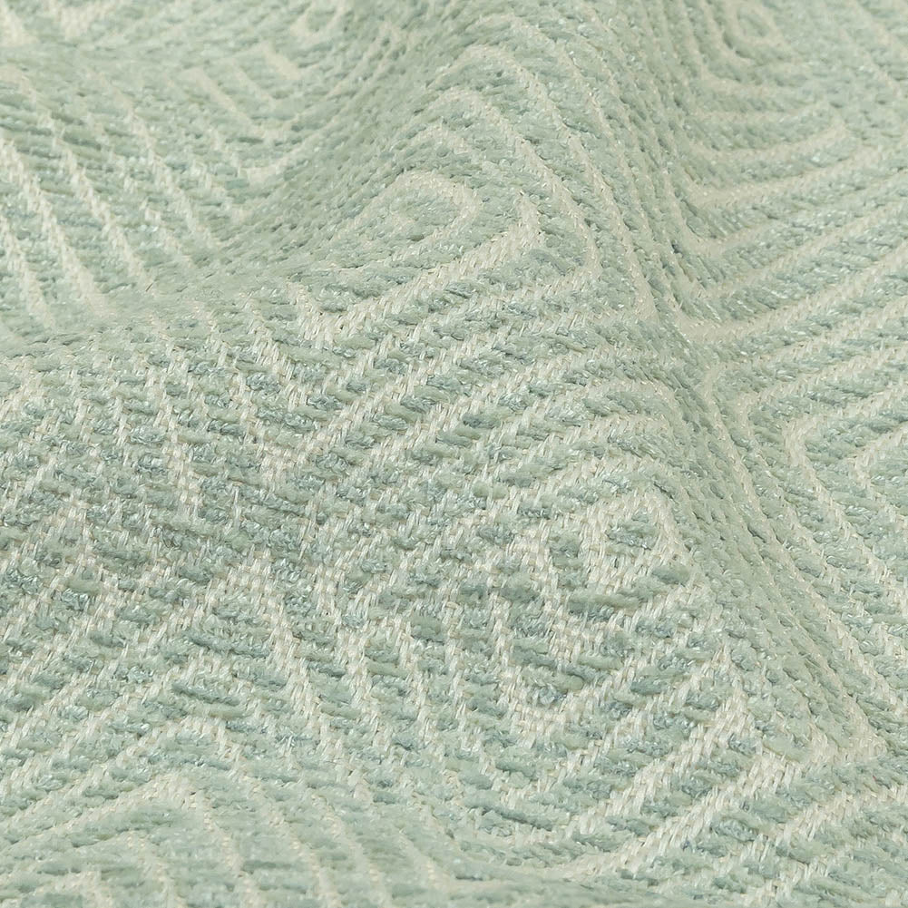 Seaglass Diamond Patterned Upholstery Chenille Detail