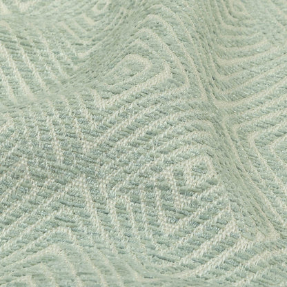 Seaglass Diamond Patterned Upholstery Chenille Detail