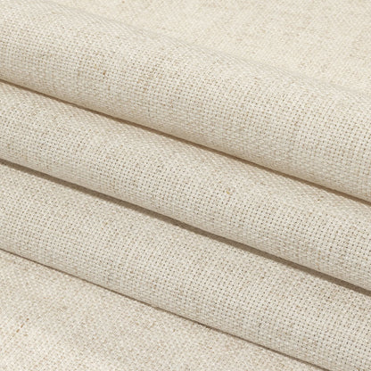 Cream Polyester Basketwoven Tweed - Folded