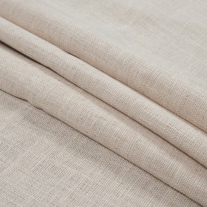 Natural Polyester Basketwoven Tweed Folded