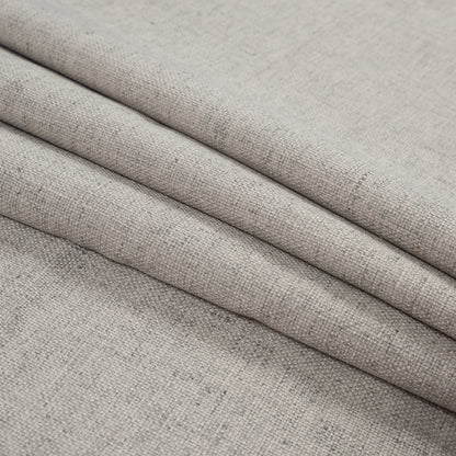 Silver and Beige Polyester Basketwoven Tweed - Folded