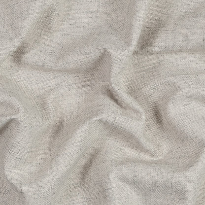 Silver and Beige Polyester Basketwoven Tweed