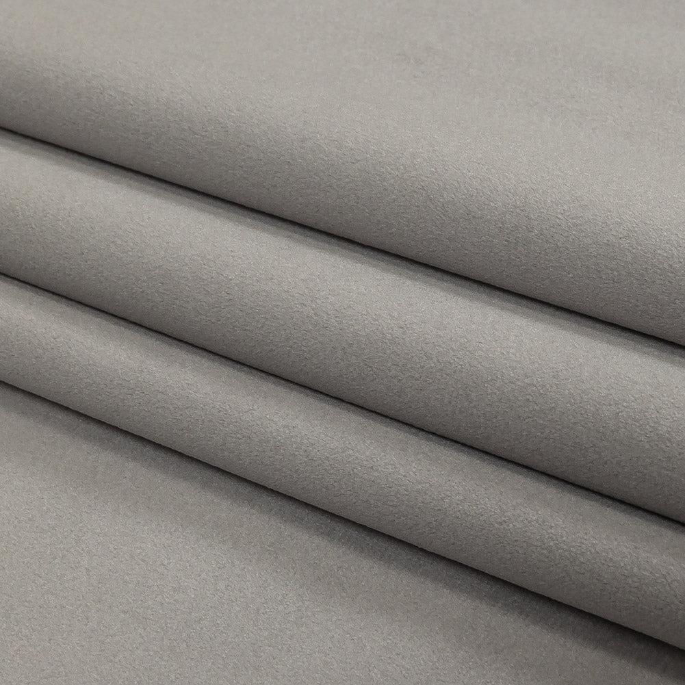 Grey Creamy Polyester Velvet Folded