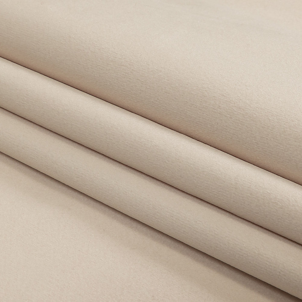 Sandshell Creamy Polyester Velvet - Folded