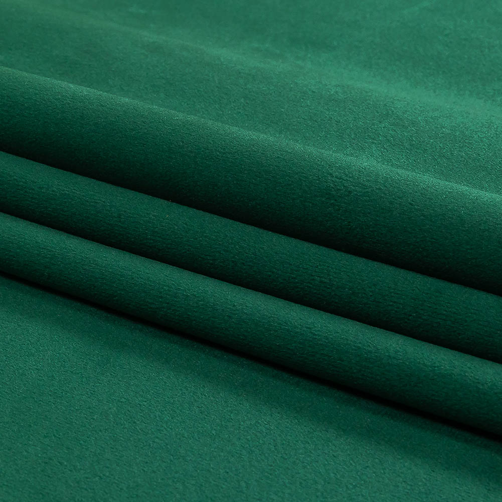 Hunter Green Creamy Polyester Velvet - Folded