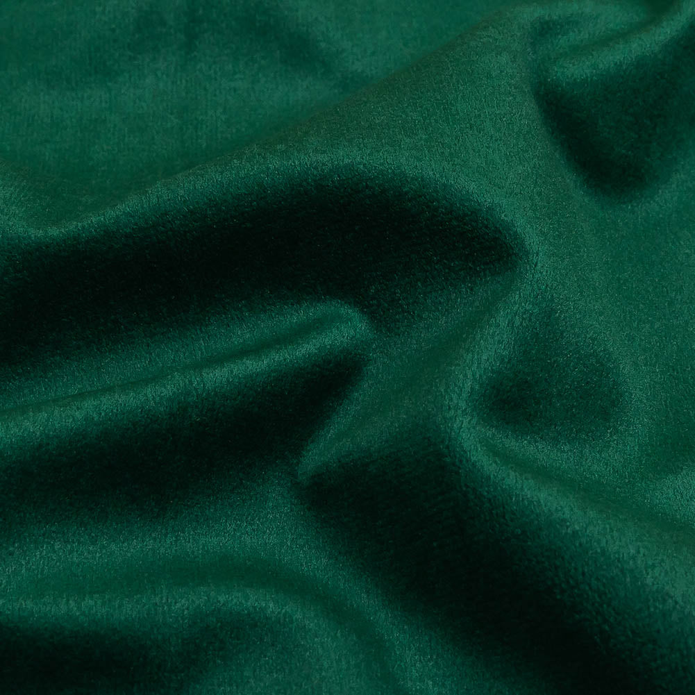 Hunter Green Creamy Polyester Velvet - Detail