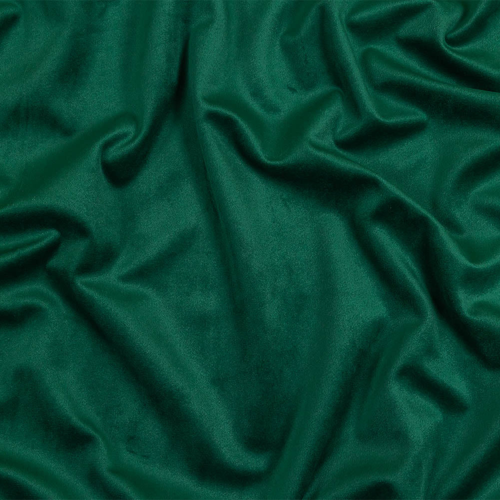 Hunter Green Creamy Polyester Velvet