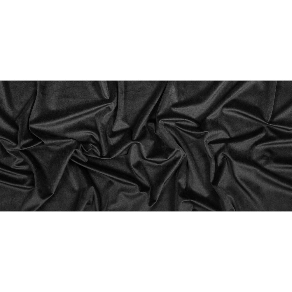 Ultra Black Creamy Polyester Velvet Full