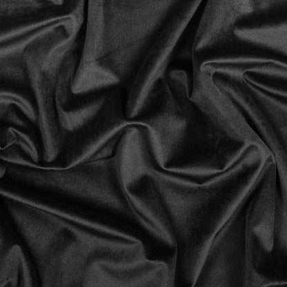Ultra Black Creamy Polyester Velvet