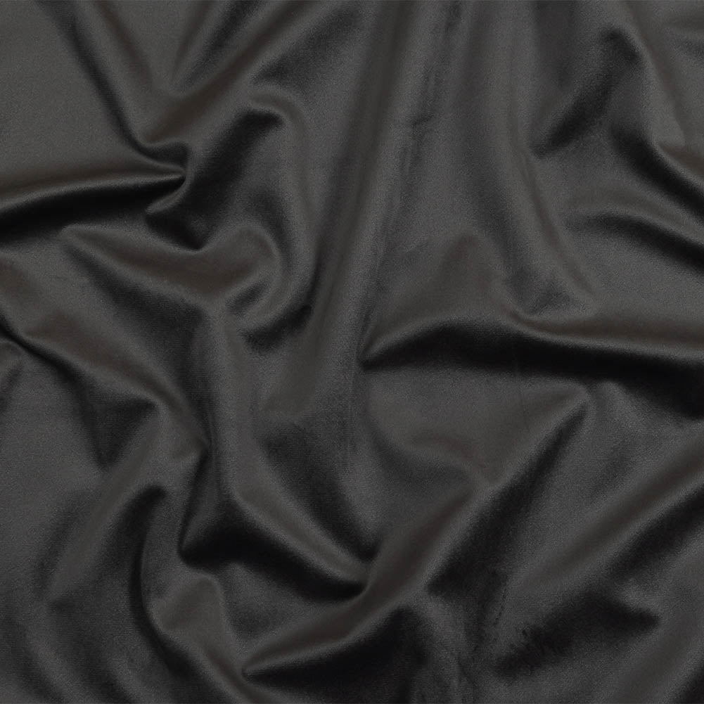 Charcoal Creamy Polyester Velvet