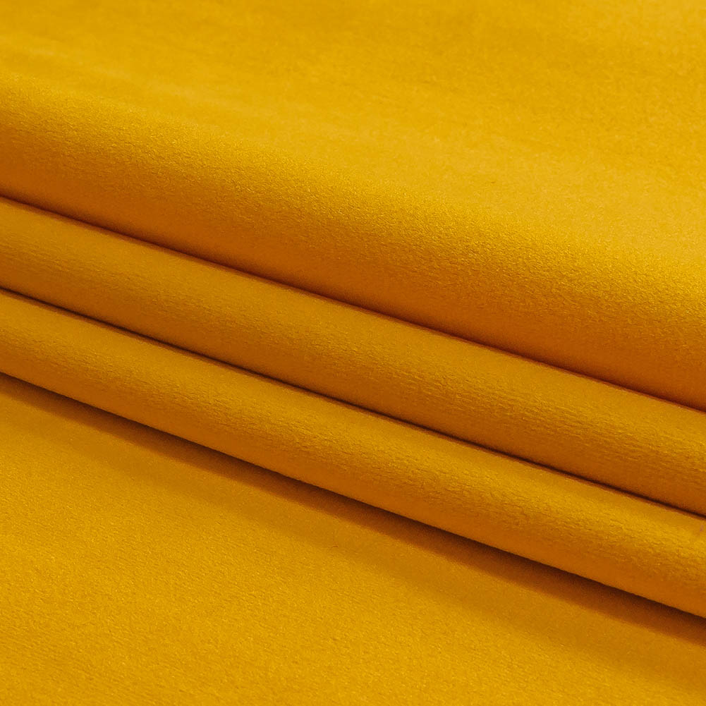 Orange Mist Creamy Polyester Velvet - Folded