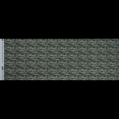 European Green Geometric Cotton Poplin - Folded
