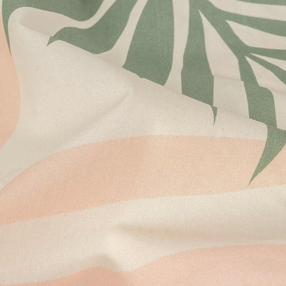 European Ivory, Shell Coral and Burnt Coral Flamingo Printed Cotton Poplin - Full