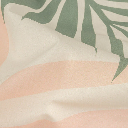 European Ivory, Shell Coral and Burnt Coral Flamingo Printed Cotton Poplin - Full