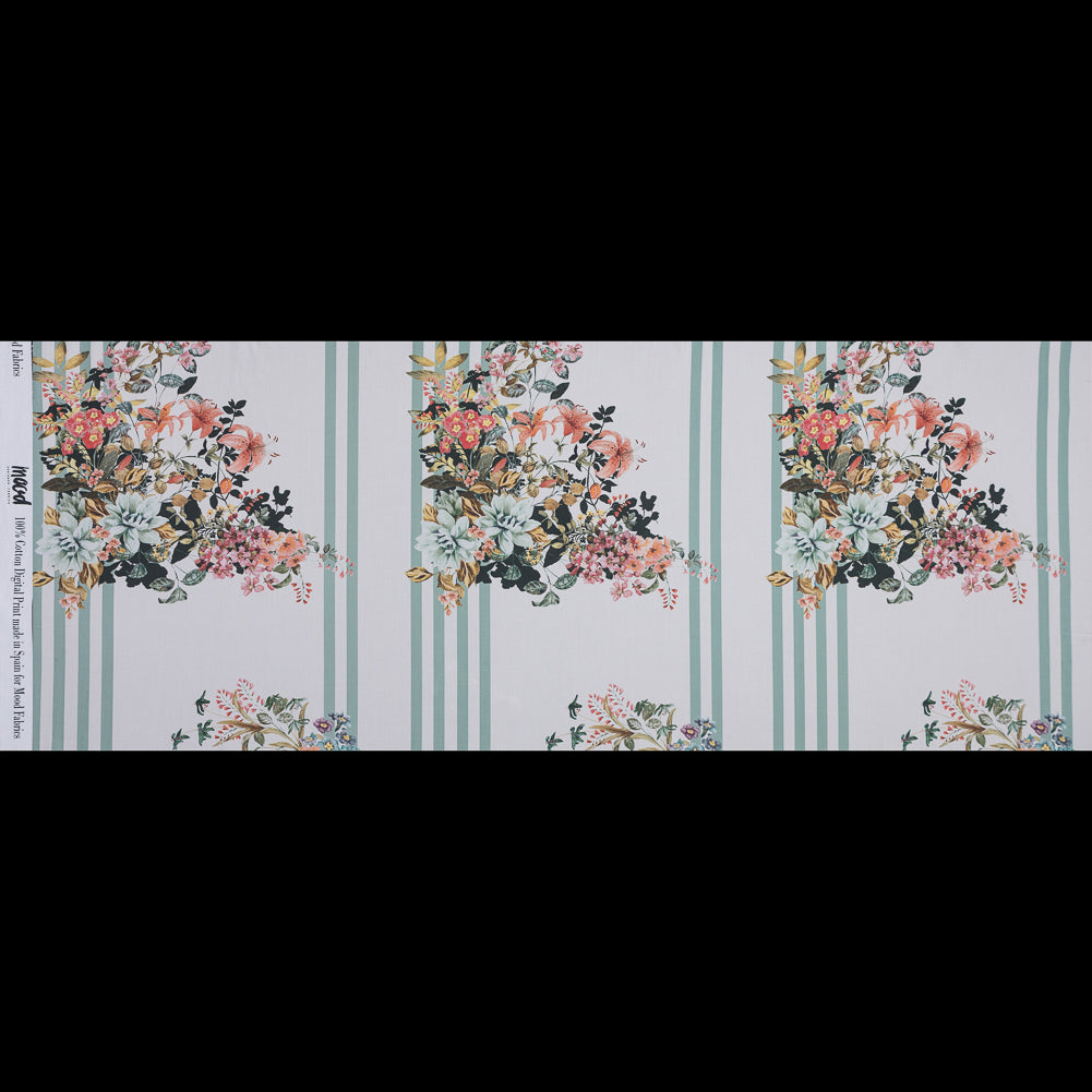Mood Exclusive La Floristeria Mint Cotton Poplin - Folded