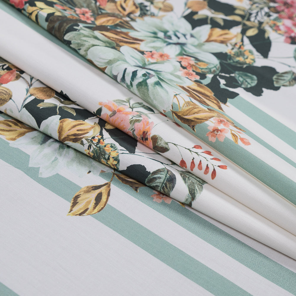 Mood Exclusive La Floristeria Mint Cotton Poplin - Detail
