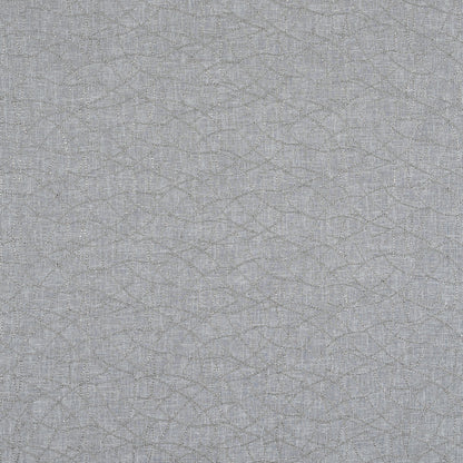 Gray and Metallic Silver Embroidered Drapery Sheer