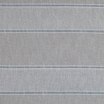 Natural and Metallic Silver Awning Striped Drapery Sheer