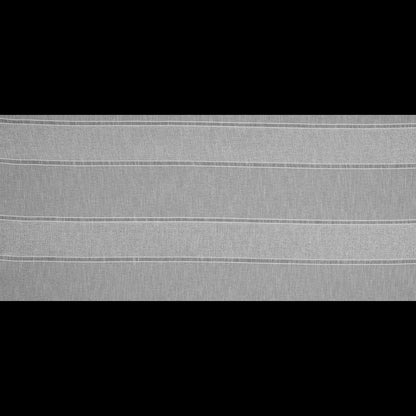 White and Metallic Silver Awning Striped Drapery Sheer - Full