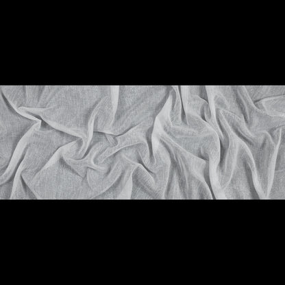 White and Metallic Silver Drapery Sheer - Full