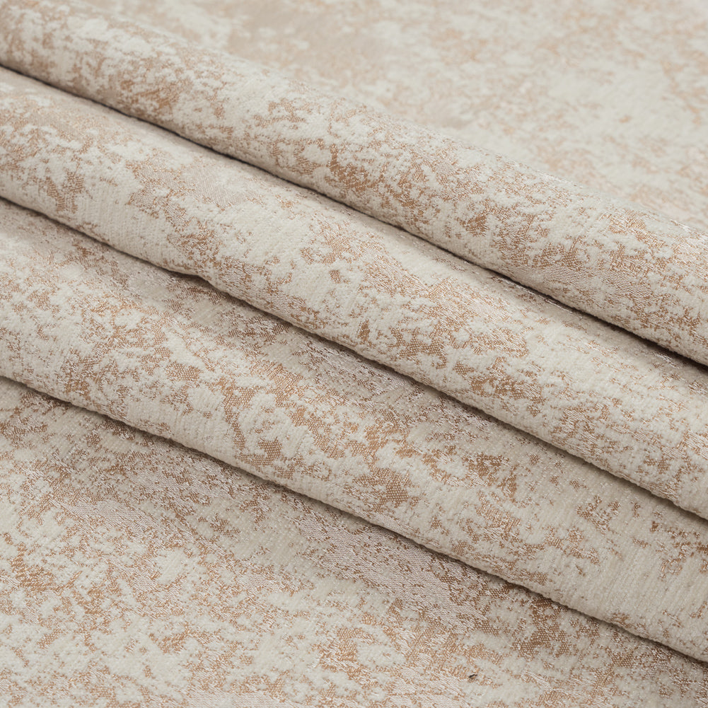 Champagne Metallic Marble Chenille Folded
