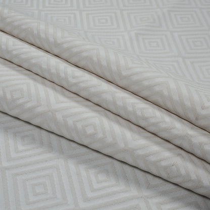 Off-White Diamond Patterned Jacquard - Folded