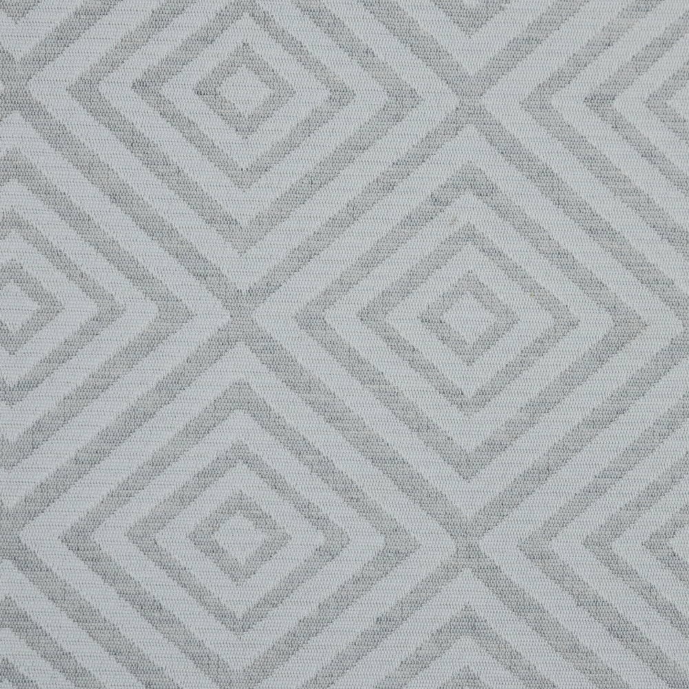 Gray and Off-White Diamond Patterned Jacquard Detail