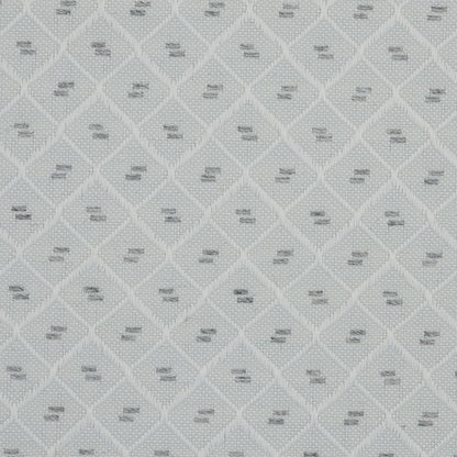 White and Gray Diamond Patterned Jacquard - Detail