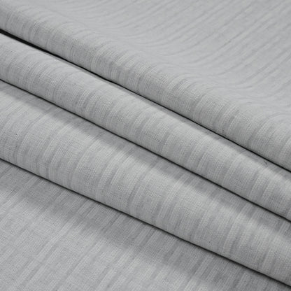 Gray Geometric Polyester and Cotton Jacquard - Folded