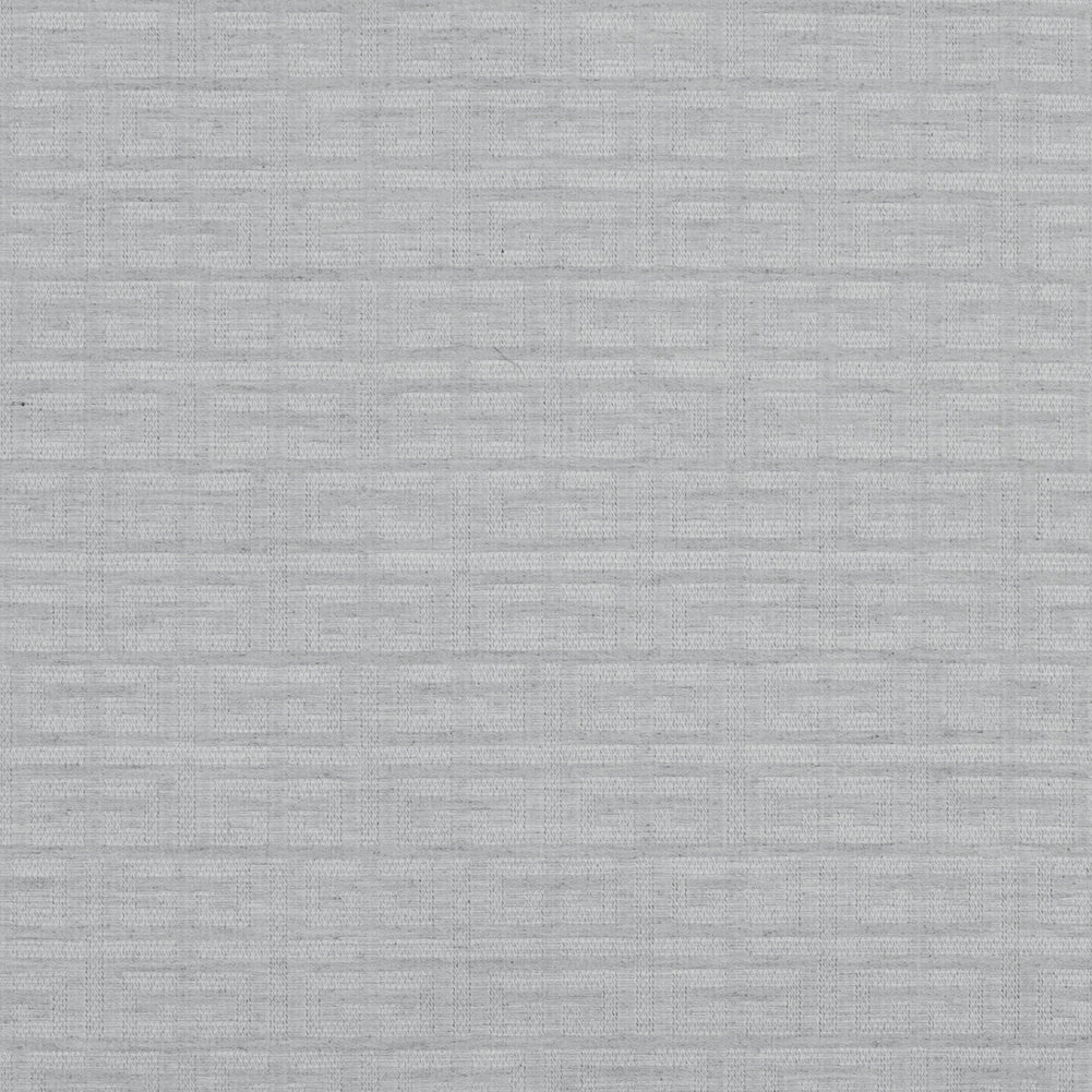 Gray Geometric Polyester and Cotton Jacquard