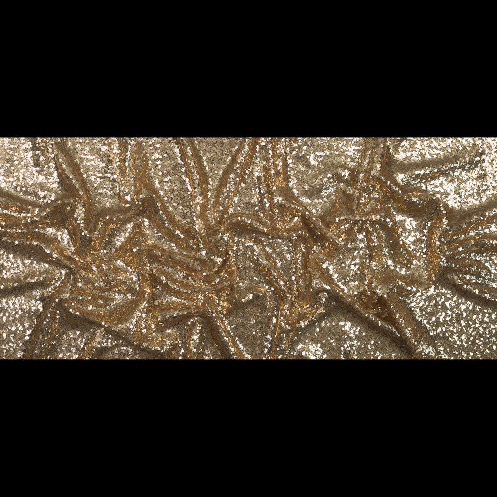 Mesh with Baby Sequins - Gold - Mariah Collection Folded