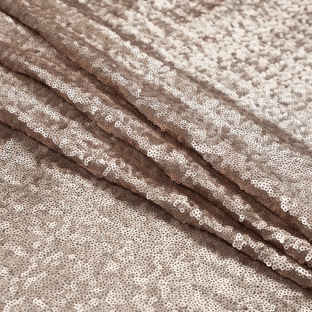Champagne Baby Sequins on Mesh - Detail