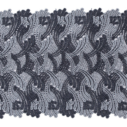Pavement Gray Venise Lace Trim - 6" Detail